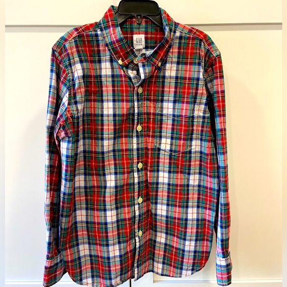 🎄GAP Holiday Plaid Button Down Shirt - Picture 1 of 5